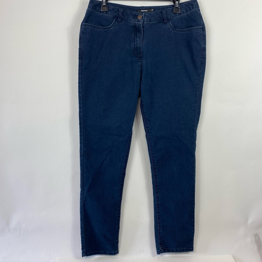 Rohan Denim Jeans Womens Plus Size 12 R Slim Straight Leg Blue Mid Rise Trousers